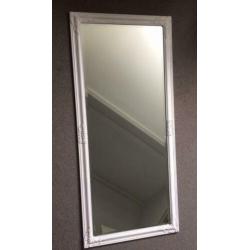 Grote nieuwe witte barok spiegel wit 160 x 70 cm facet