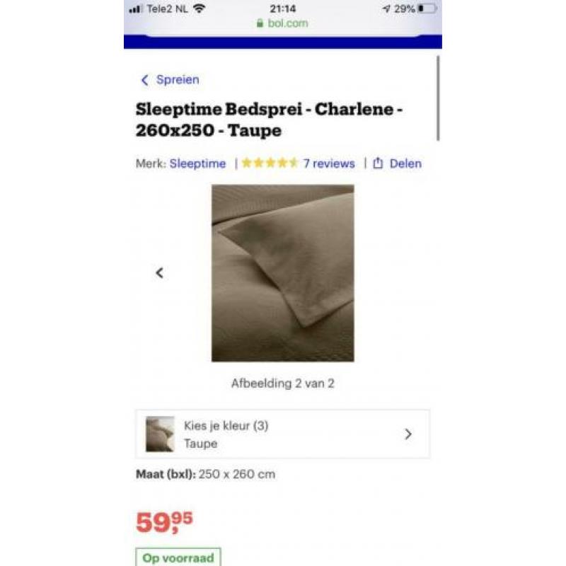 Bedsprei antraciet