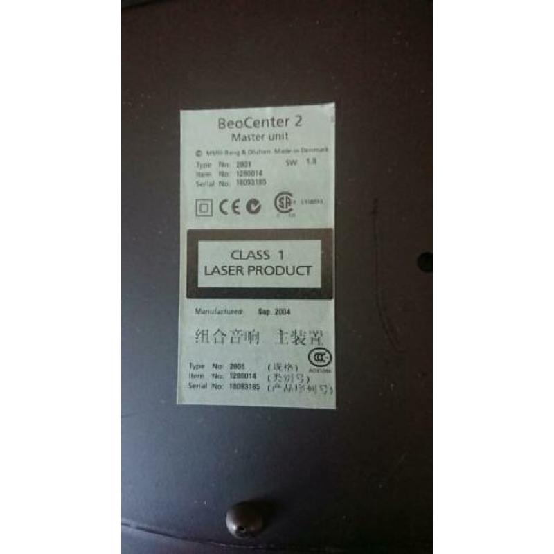 Bang & Olufsen Beocenter 2 incl set 6000