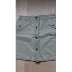 retro groene spijkerrok van Brunotti - maat XL valt als 36