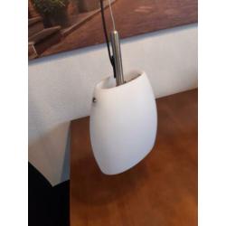 Hanglamp met wit glas