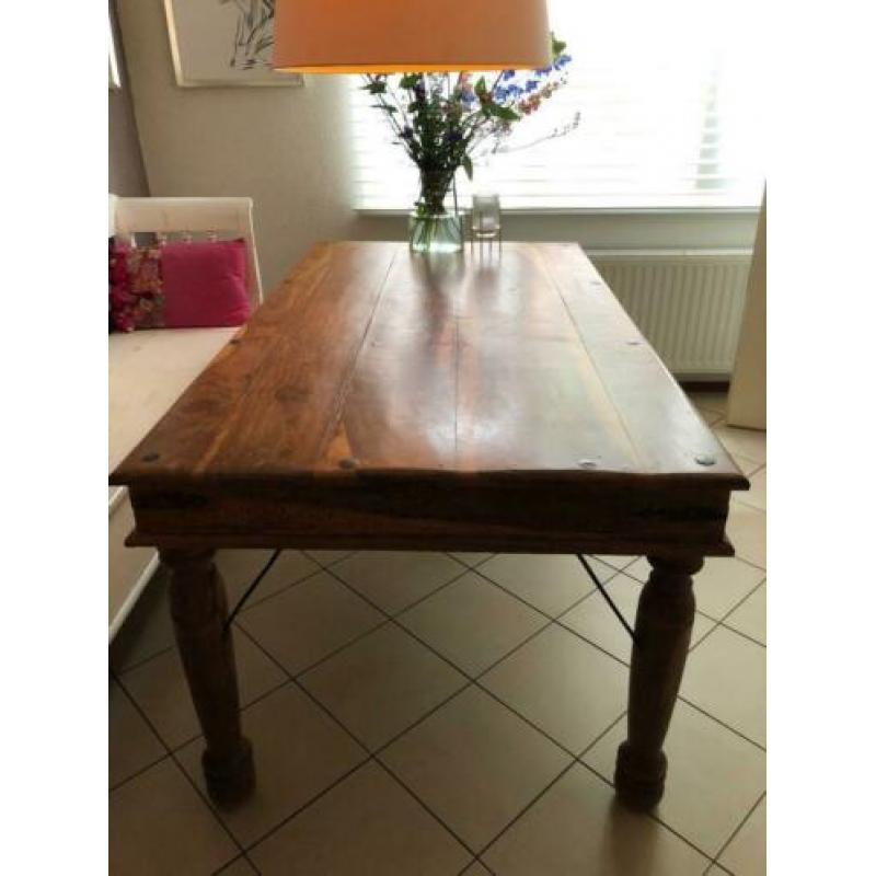 Robuuste houten (eet)tafel 166x90cm