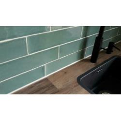 Groene tegels keuken achterwand 1m2