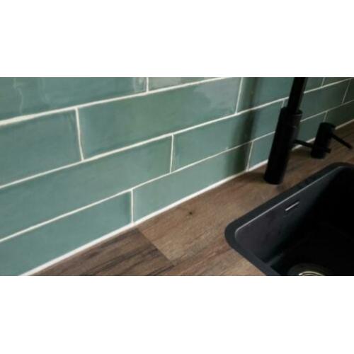 Groene tegels keuken achterwand 1m2