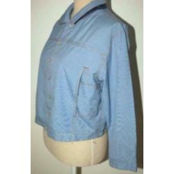 MARITHE FRANCOIS GIRBAUD blouse, jasje, blauw, Mt. 42