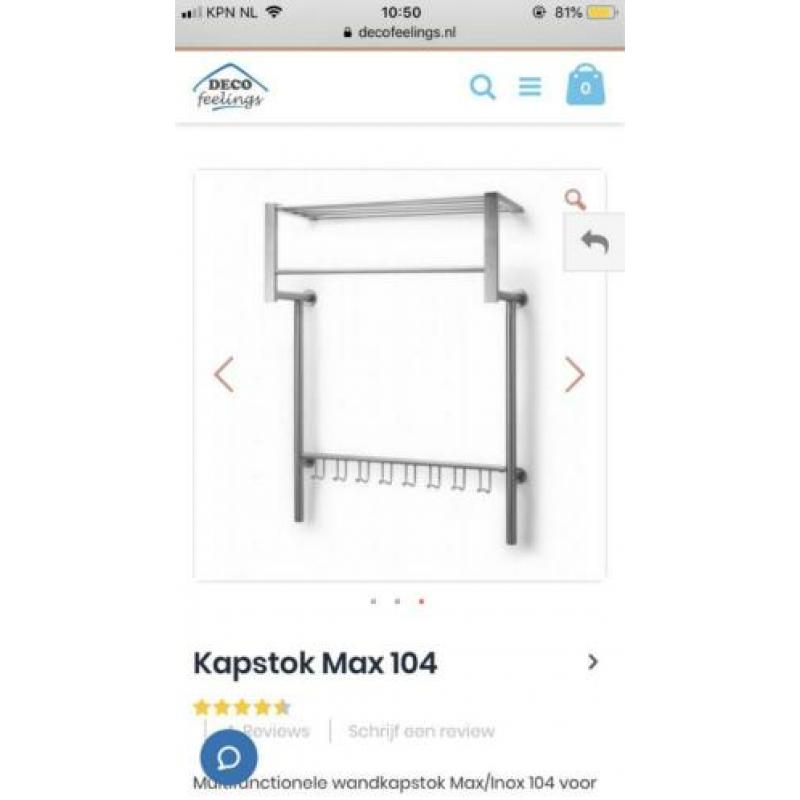 Kapstok Max. Nieuw 119,- euro