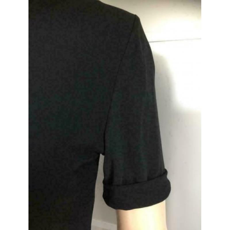 D338 Origineel BURBERRY maat S=36 zwart rekbaar top shirt