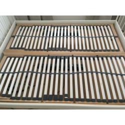Compleet bed luxe matrassen leirvik ikea elek. lattenbodems