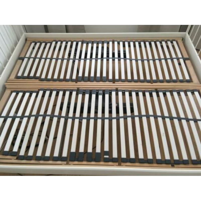 Compleet bed luxe matrassen leirvik ikea elek. lattenbodems