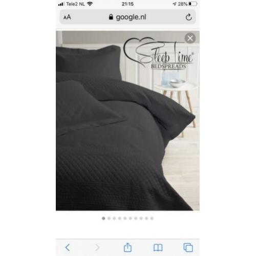 Bedsprei antraciet