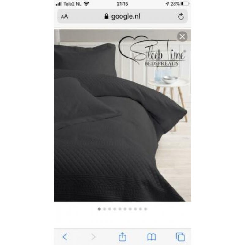 Bedsprei antraciet