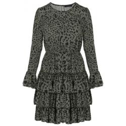 Musthaves jurk maat L 40/42 legergroen dierenprint