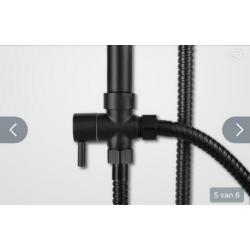 Mat zwart industriele douche