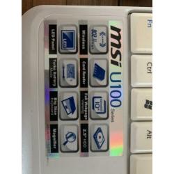 MSI U100 , schattig laptopje, bijna nooit gebruikt