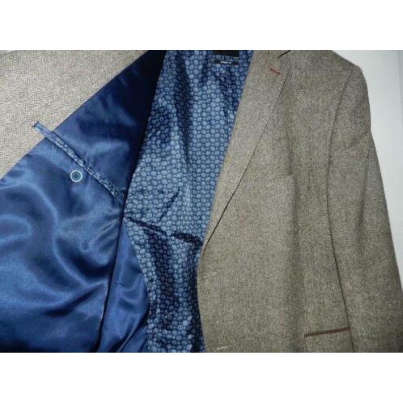 Lichtbruin tweed Jac Hensen colbert maat 33.