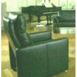 Fauteuil w.schillig zwart echte leer