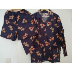 Dames pyama maat L blauw dessin nieuw.