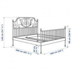 Compleet bed luxe matrassen leirvik ikea elek. lattenbodems