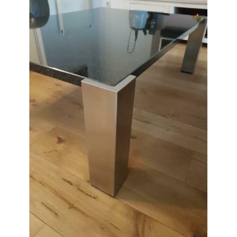 rvs geborstelde salontafel