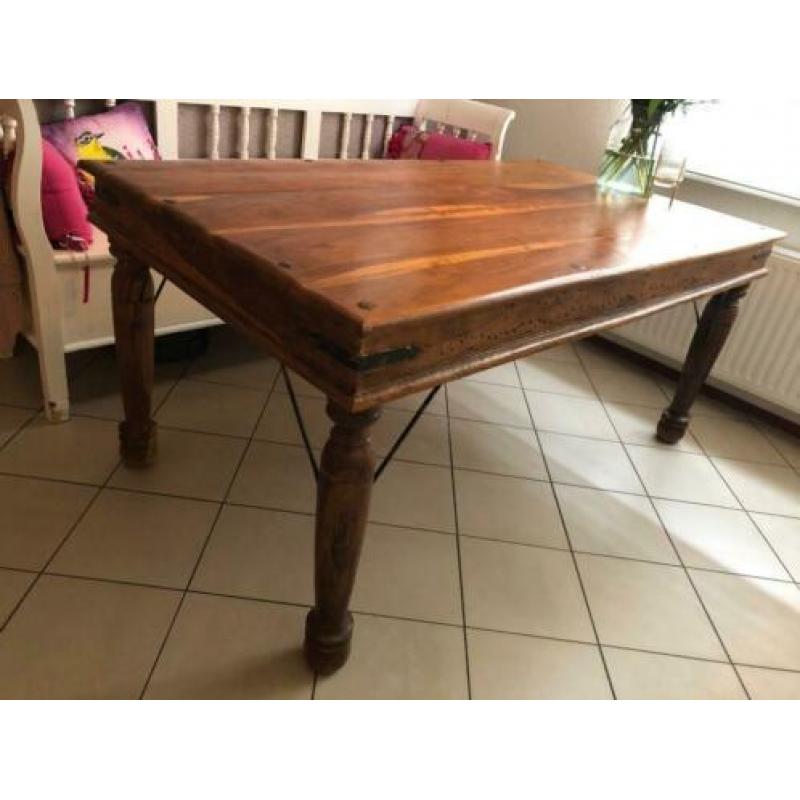 Robuuste houten (eet)tafel 166x90cm
