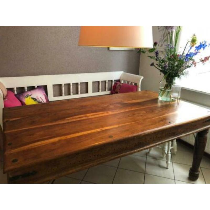 Robuuste houten (eet)tafel 166x90cm