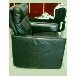 Fauteuil w.schillig zwart echte leer