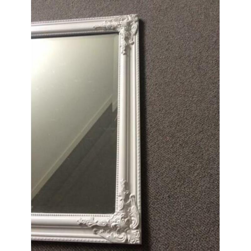 Grote nieuwe witte barok spiegel wit 160 x 70 cm facet
