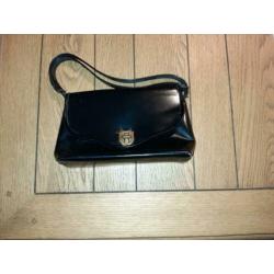Zwarte oude retro 60s70s Grootmoeder Handtas