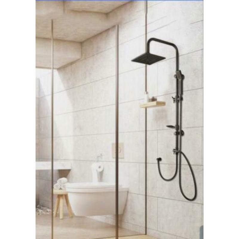 Mat zwart industriele douche