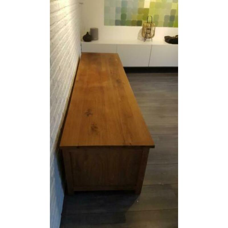 Teak houten tv meubel. Prima kwaliteitsmeubel.