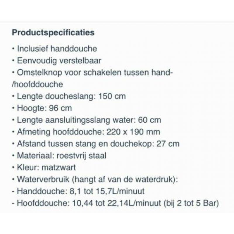 Mat zwart industriele douche