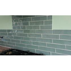 Groene tegels keuken achterwand 1m2
