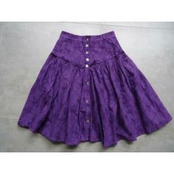 paarse vintage rok - maat XS