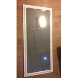 Grote nieuwe witte barok spiegel wit 160 x 70 cm facet