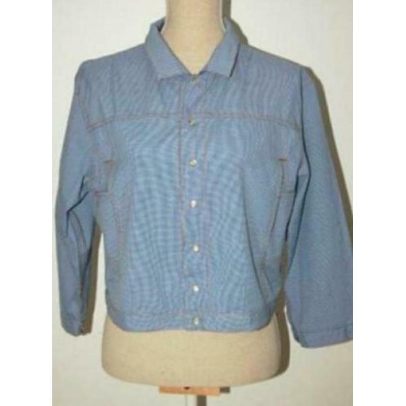 MARITHE FRANCOIS GIRBAUD blouse, jasje, blauw, Mt. 42