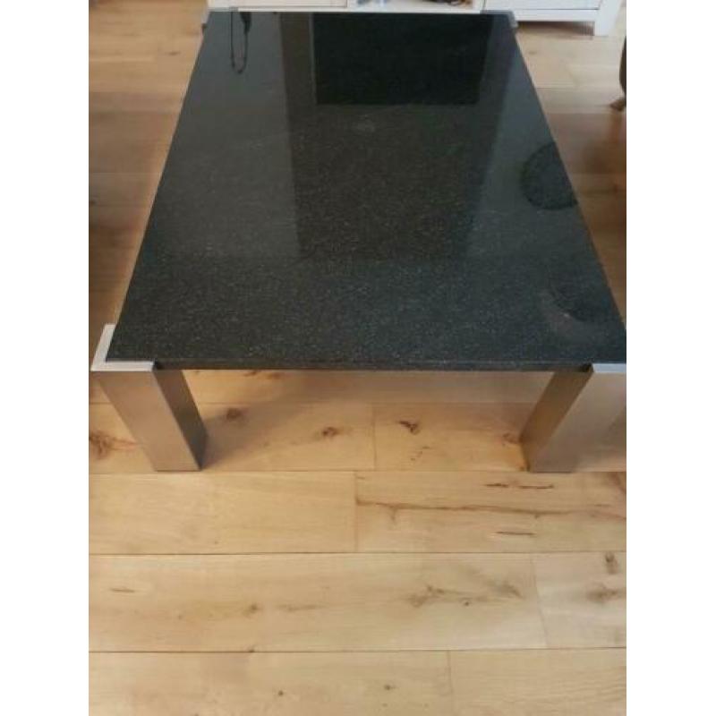rvs geborstelde salontafel