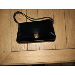 Zwarte oude retro 60s70s Grootmoeder Handtas
