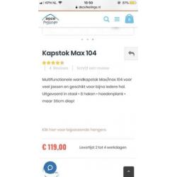 Kapstok Max. Nieuw 119,- euro