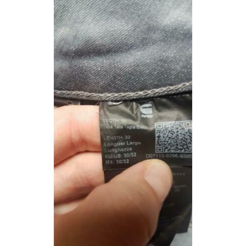 G-star broek, gedragen. Maat 30x32