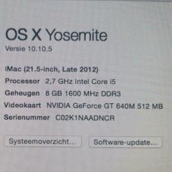 iMac 21,5 inch. 2,7GHz. i5. 1TB.
