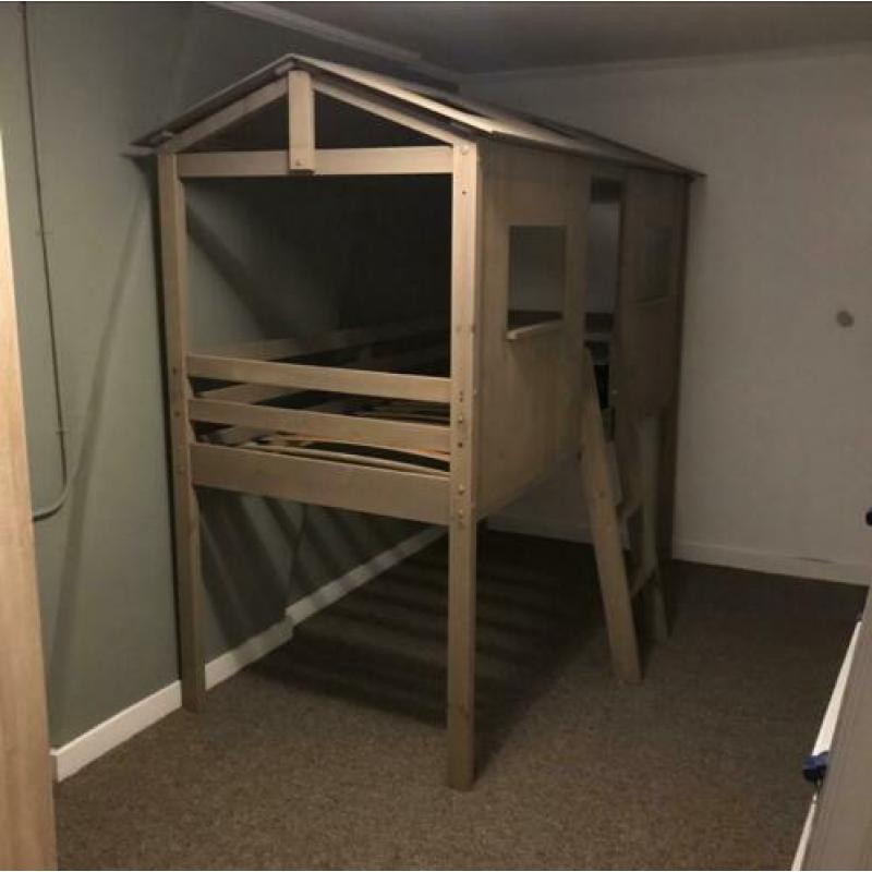 Boomhutbed Charlie 90x200 hout zonder matras