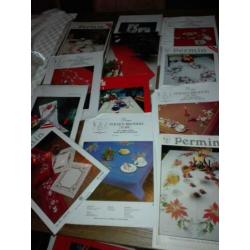 boeken kruissteek permin nap loper kerst broche