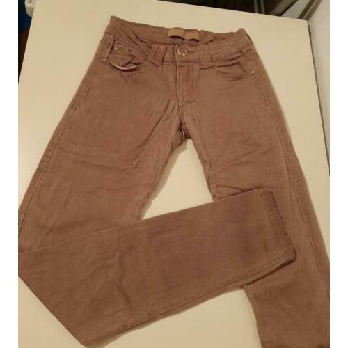 Bruin-beige lage skinny jeans (Maat 34 XS)