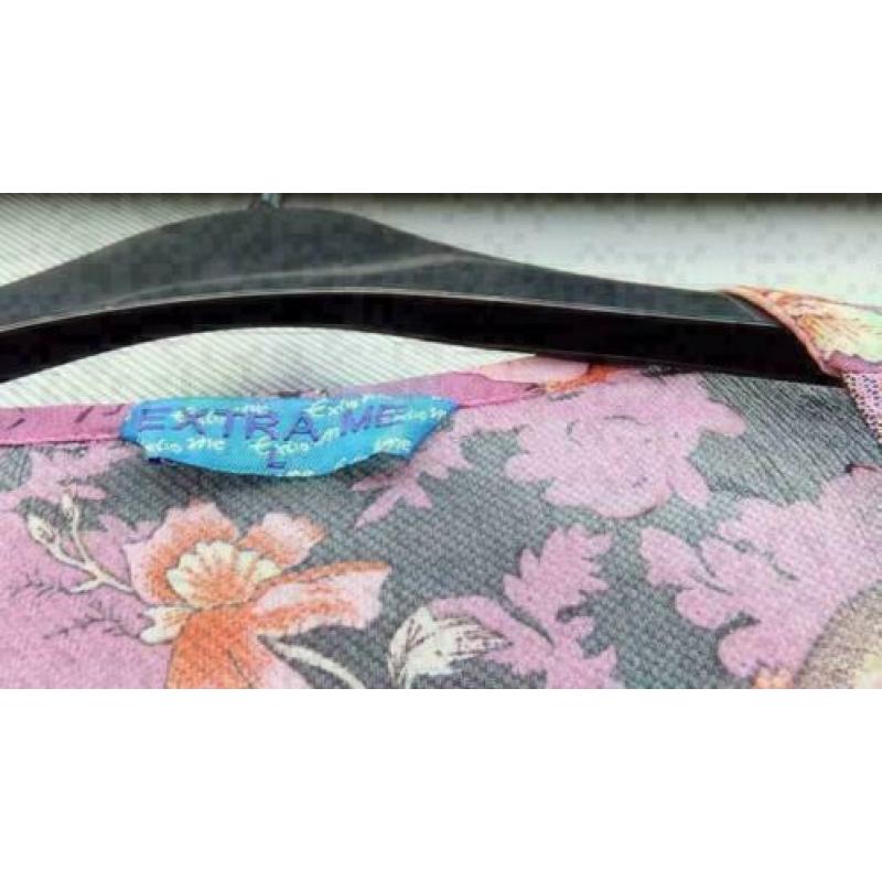 EXTRA ME zalm/lila tuniek met stenen mt L