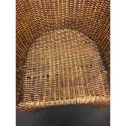 Rieten rotan fauteuils
