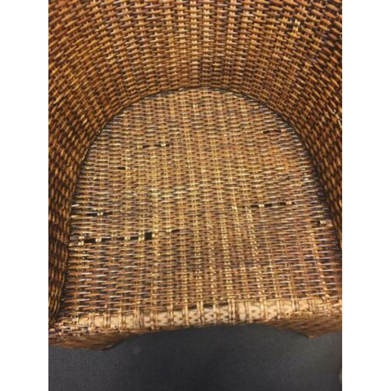 Rieten rotan fauteuils