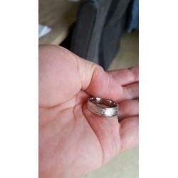 RVS Ring met Romeinse Cijfers Maat 17 Kleur Zilver Nieuw