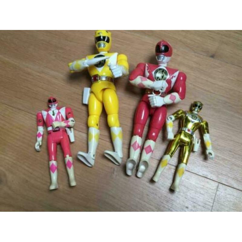 90s power rangers toys speelgoed 4 stukst bandai