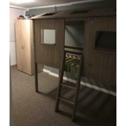 Boomhutbed Charlie 90x200 hout zonder matras