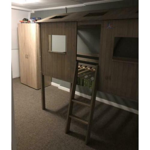 Boomhutbed Charlie 90x200 hout zonder matras
